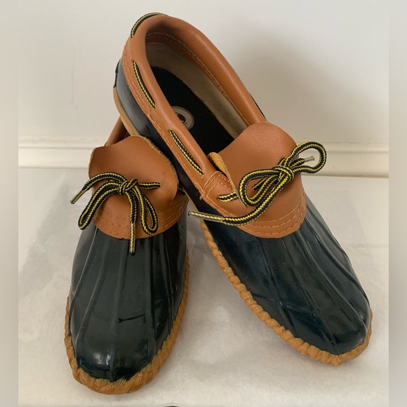 Vintage Sporto Aroostik duck shoes, navy blue, size 9M. Used, in original box. - Picture 1 of 7